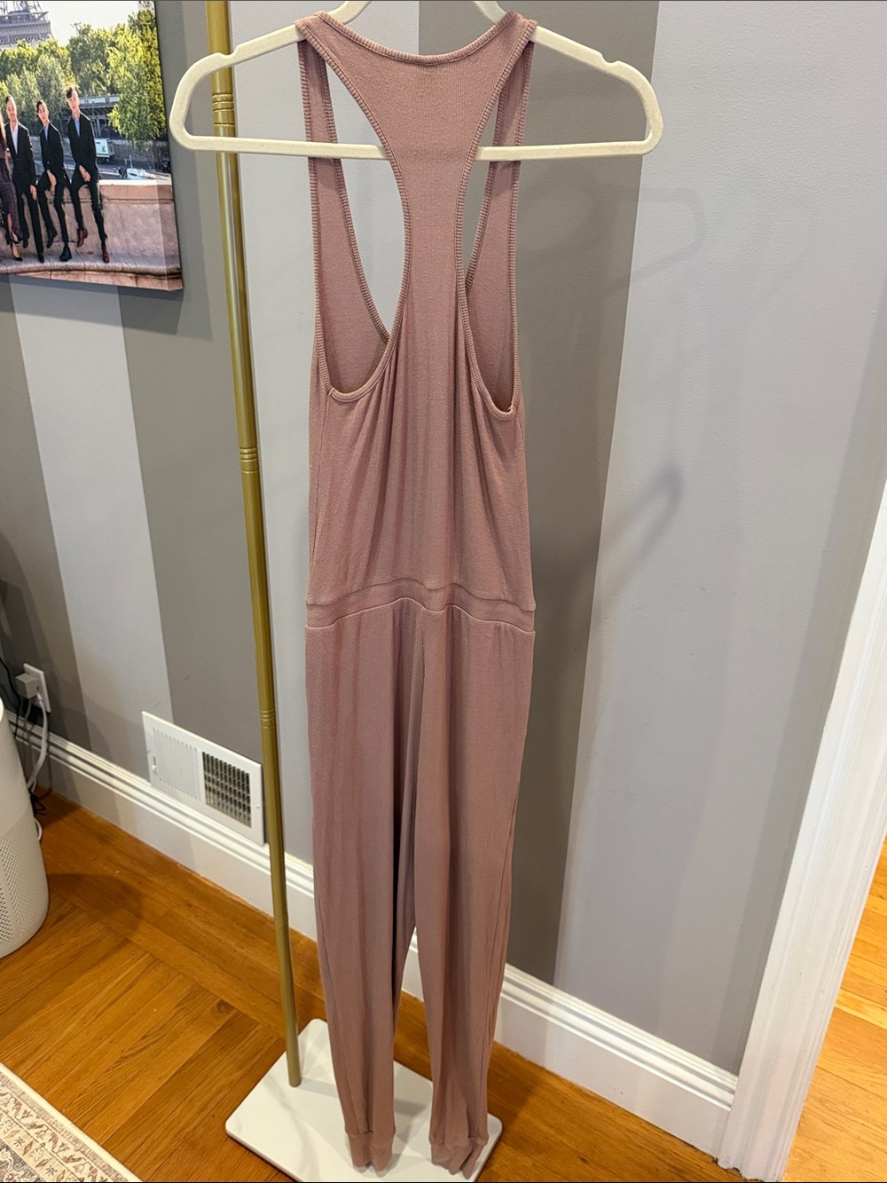 Commando Mauve Sleeveless Knit Jumpsuit with Drawstring - Picture 5 of 7
